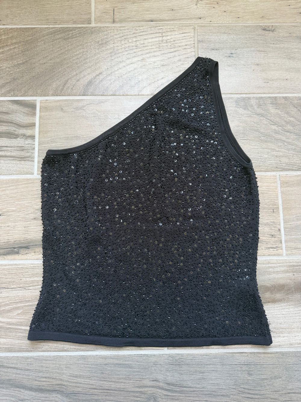 Carmen Marc Valvo sz Medium one shoulder mcbling tank